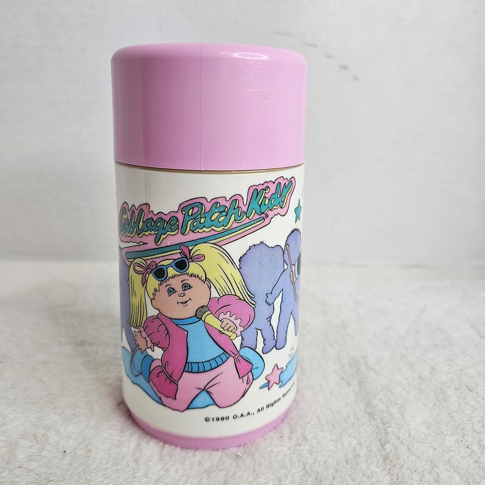 Cabbage Patch Kids Thermos Mattel dolls Cartoon Paula Louise & Sybil Sadie 1990